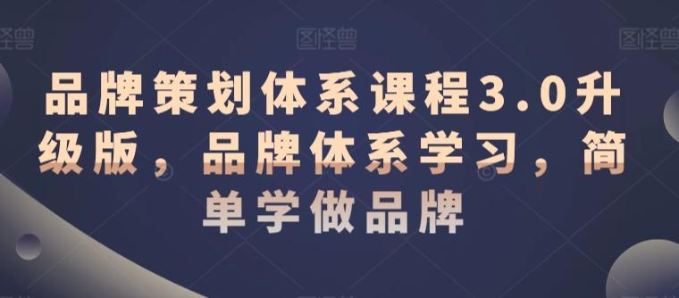 9515881f61132bda4a3386f44ebe8aa3.jpeg 品牌策划体系课程3.0升级版,品牌体系学习,简单学做品牌