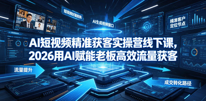 95c89db2c006da2f04fa8c55fbbe2a04.jpeg AI短视频精准获客实操营6月10-14号线下课,2026用AI赋能老板高效流量获客