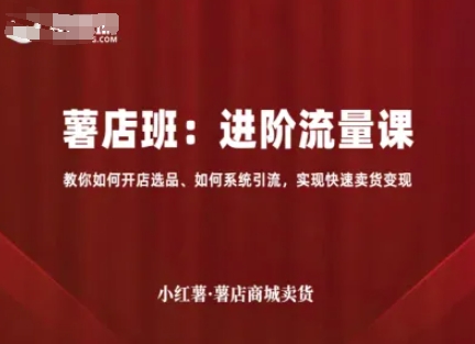 95d3ab63ecdfe8ae9a7df59517704c52.jpeg 小红薯薯店商城卖货,进阶流量课,教你如何开店选品、如何系统引流,实现快速卖货变现