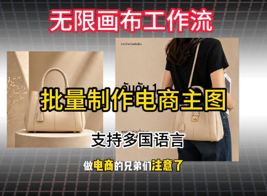 无限画布工作流搭建教程,一键电商主图批量制作,批量下载,支持多国语言-鼎铸网