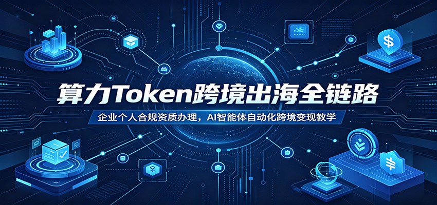 算力Token跨境出海全链路：企业个人合规资质办理，AI智能体自动化跨境变现教学-鼎铸网