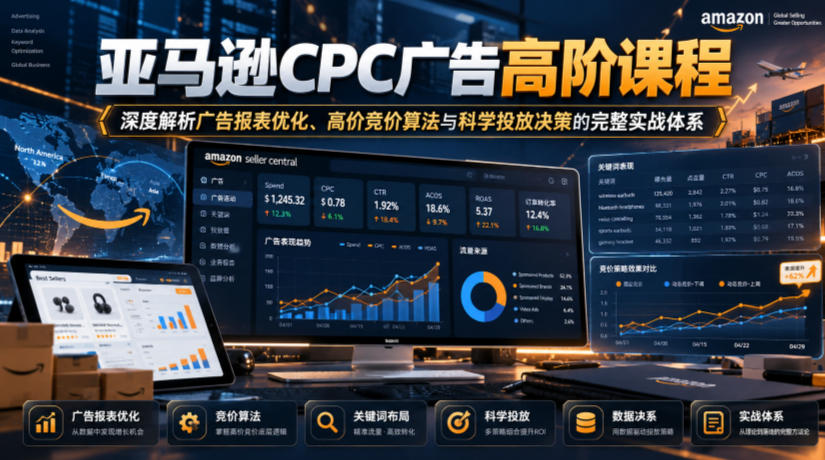 96a76597141238022742b05f028a1f33.jpeg 亚马逊CPC广告高阶课程,深度解析广告报表优化、高价竞价算法与科学投放决策的完整实战体系