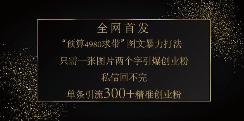 小红书神奇图片引流法,只需一张图,就能单条笔记凭借此方法,轻松引流 300 + 精准创业粉-鼎铸网