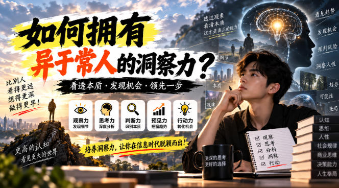 某公众号付费文章：如何拥有异于常人的洞察力？-鼎铸网