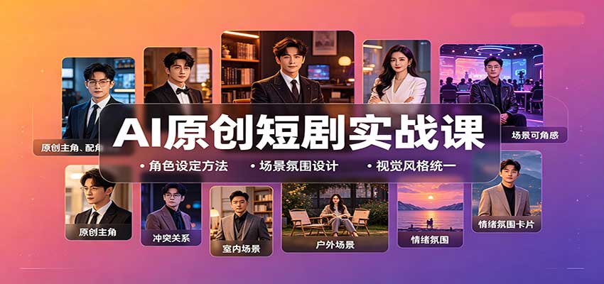 AI原创短剧实战课:从零搭建短剧创作全流程,批量产出可上线剧本-鼎铸网