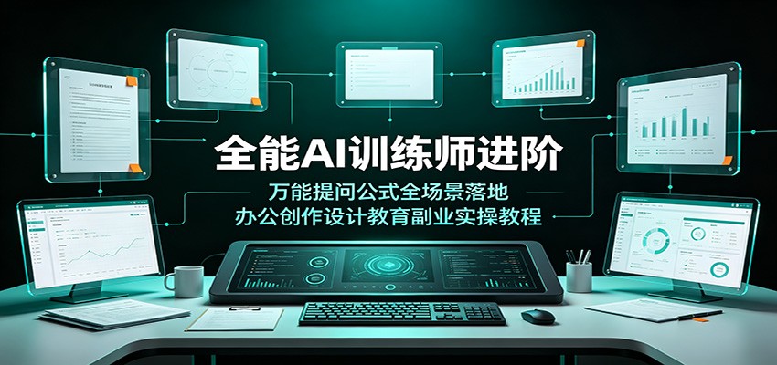 全能AI训练师进阶:万能提问公式全场景落地,办公创作设计教育副业实操教程-鼎铸网