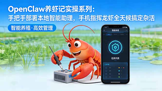 98e5b363bf2e5e6fadd098335fe9c3a9.jpeg OpenClaw养虾记实操系列:手把手部署本地智能助理,手机指挥龙虾全天候搞定杂活