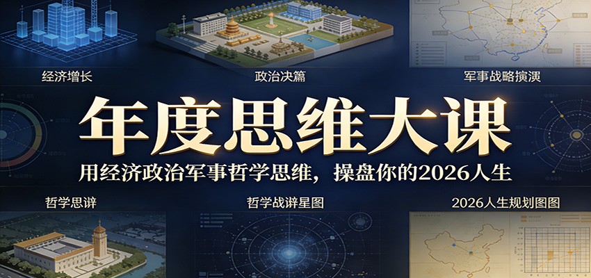 年度思维大课，用经济政治军事哲学思维，操盘你的2026人生-鼎铸网