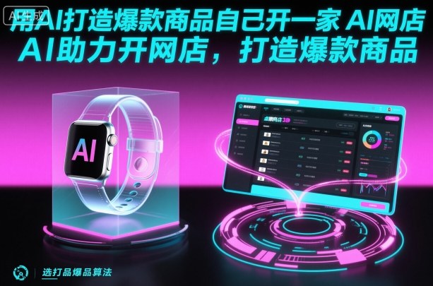 用AI打造爆款商品自己开一家AI网店，AI助力开网店，打造爆款商品-鼎铸网