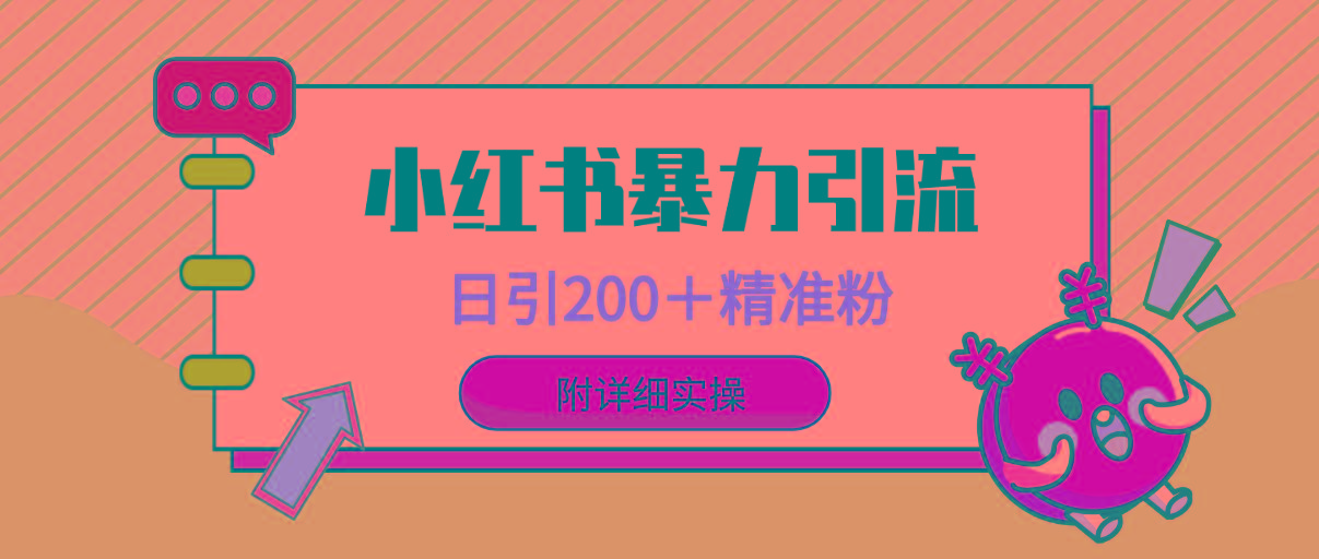 (9582期)小红书暴力引流大法，日引200＋精准粉，一键触达上万人，附详细实操-鼎铸网