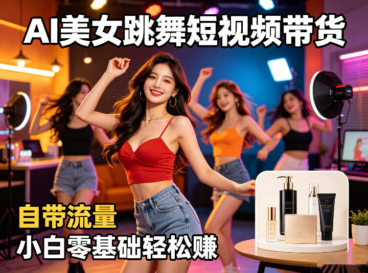 9c62b59da2498abdf1243fd924e576be.jpeg AI美女跳舞短视频带货:自带流量,小白零基础轻松賺,详细拆解