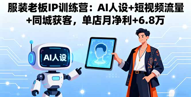 9d52b04dda77421fed3263fbfa685bdb.jpeg 服装老板IP训练营:AI人设+短视频流量+同城获客,单店月净利+6.8万