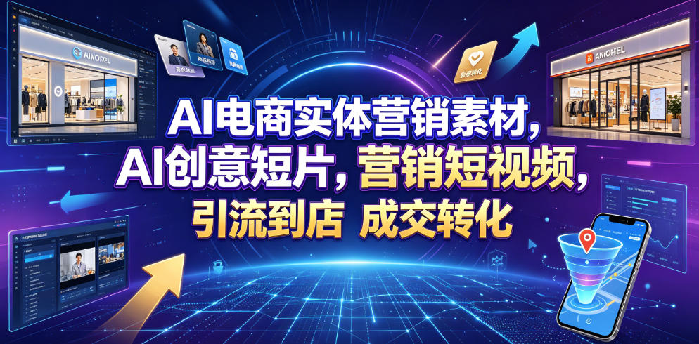 AI电商实体营销素材，AI创意短片，高效打造营销短视频，轻松引流到店，稳定提升门店客流与成交转化-鼎铸网