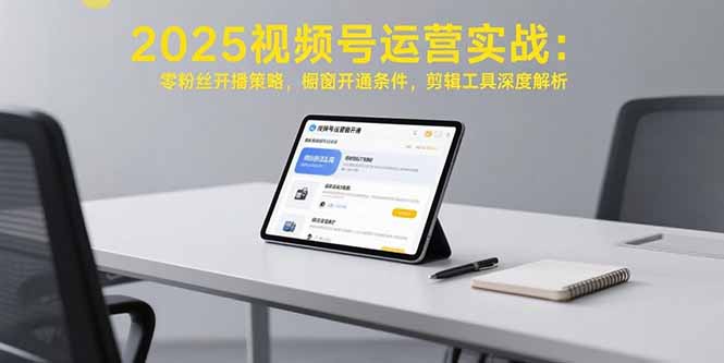 2025视频号运营实战：零粉丝开播策略，橱窗开通条件，剪辑工具深度解析-鼎铸网