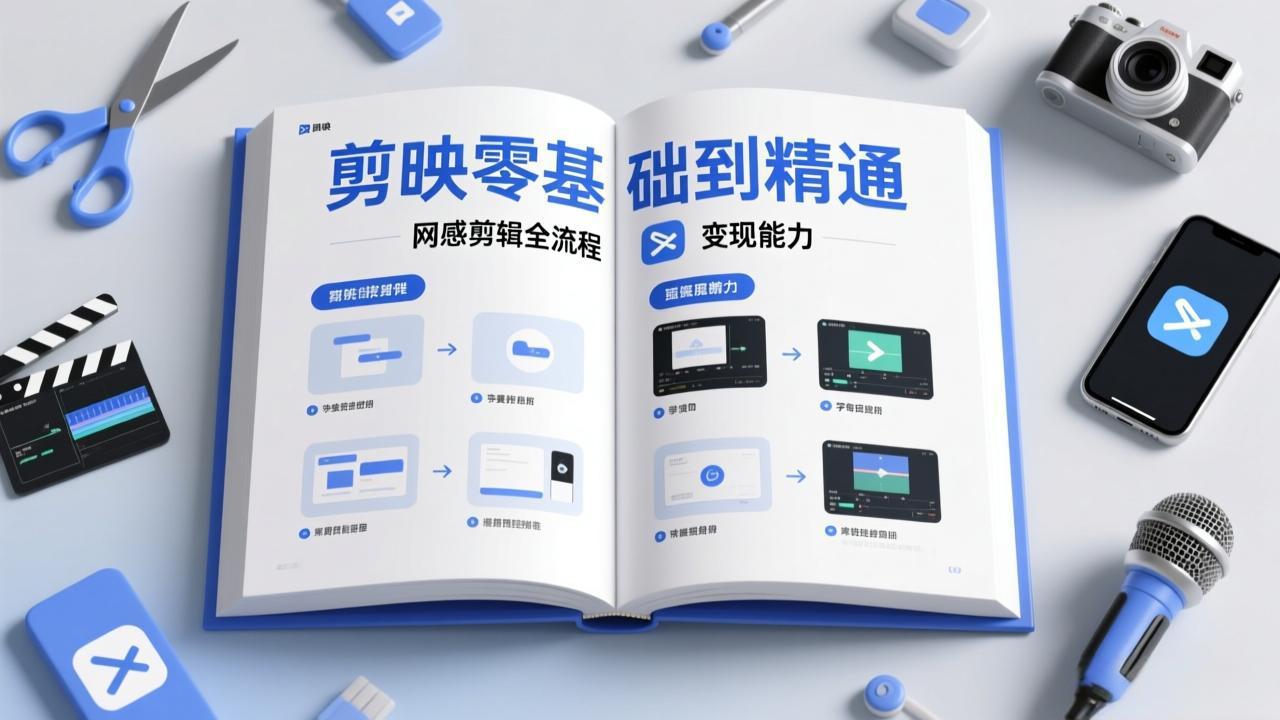 剪映零基础也能快速上手,从入门到精通掌握网感剪辑全流程,掌握能直接变现的剪辑能力-鼎铸网