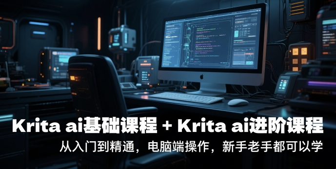 krita ai基础课程+Krita ai进阶课程，从入门到精通，电脑端操作，新手老手都可以学-鼎铸网
