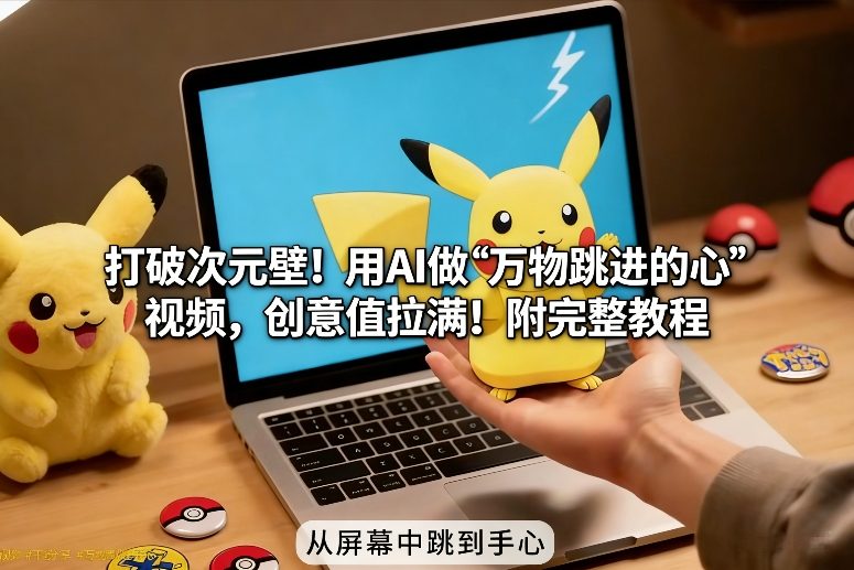 打破次元壁！用AI做【万物跳进手心】视频，创意值拉满！附完整教程-鼎铸网