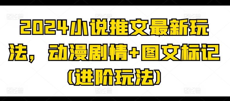 2024小说推文最新玩法，动漫剧情+图文标记(进阶玩法)-鼎铸网