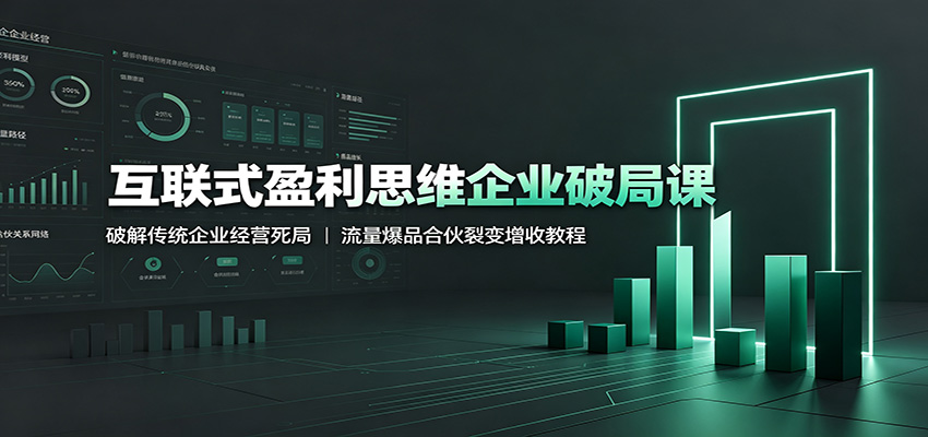 互联式盈利思维企业破局课：破解传统企业经营死局，流量爆品合伙裂变增收教程-鼎铸网