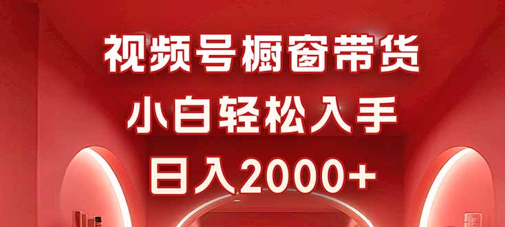 视频号橱窗带货,小白轻松入手,日入2000+-鼎铸网