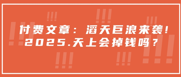 a2cdc028da595c972f4eb2e74be6eaaf.jpeg 付费文章:滔天巨浪来袭!2025天上会掉钱吗?