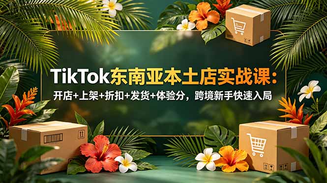 a37f3bba7b1a8fa065eb8ddbcd474a2f.jpeg TikTok东南亚本土店实战课:开店+上架+折扣+发货+体验分,跨境新手快速入局