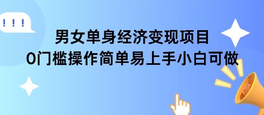 女单身经济项目变现周期长可复购率高日入1k+-鼎铸网
