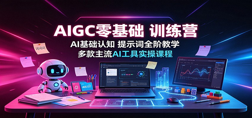 AIGC零基础训练营：AI基础认知，提示词全阶教学，多款主流AI工具实操课程-鼎铸网