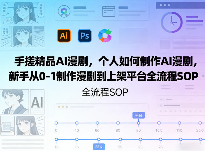手搓精品AI漫剧，个人如何制作AI漫剧，新手从0-1制作漫剧到上架平台全流程SOP-鼎铸网