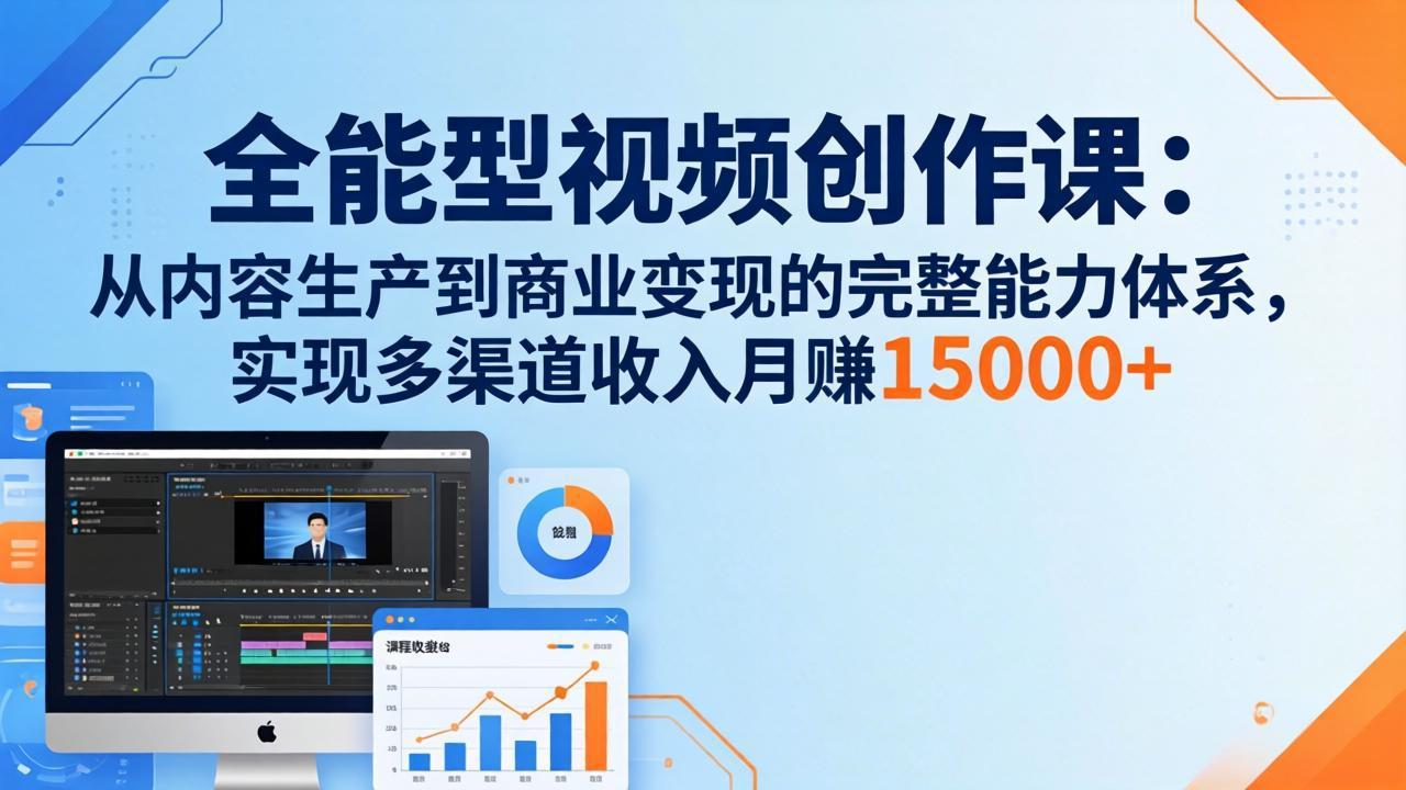 a770e905c172ece07557964cf6ef1006.jpeg 全能型视频创作课-26年3月更新:从内容生产到商业变现的完整能力体系,多渠道收入月赚15000+