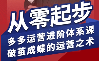 a805d0394e3da328d7823ea4dd59b932.jpeg 拼多多运营进阶系统课,从零起步,多多运营进阶体系课,破茧成蝶的运营之术