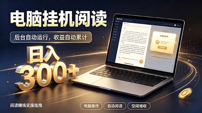 看小说也有收益？自动化流程，轻松日入300+-鼎铸网