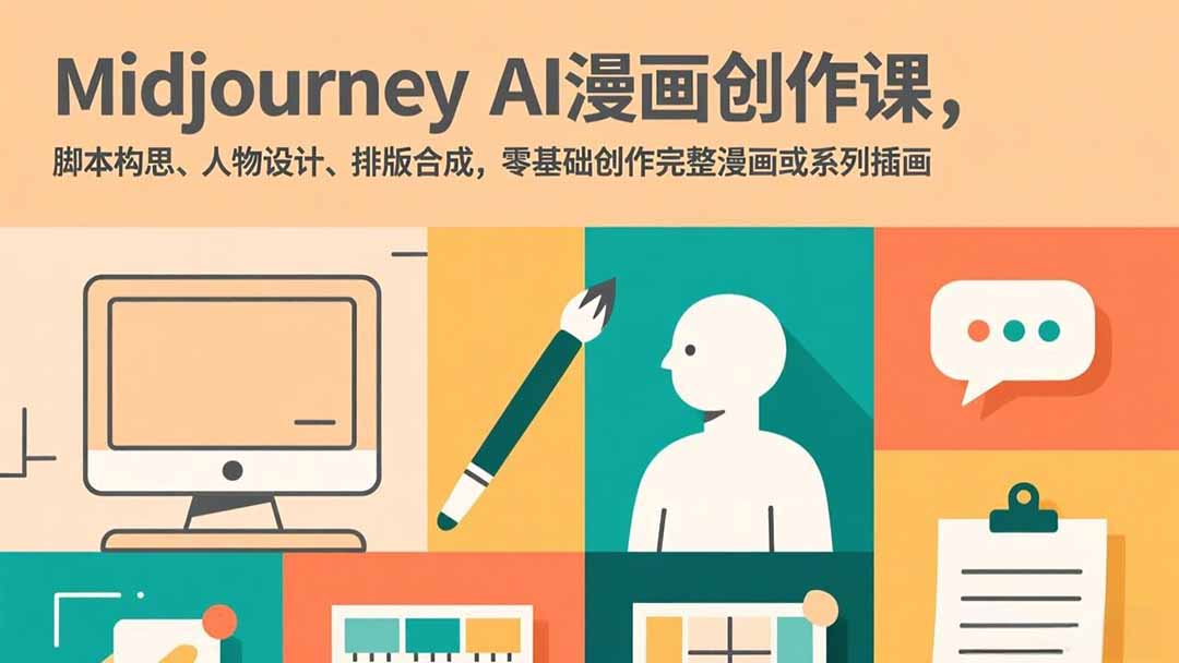 a8750a1899b439068916223bb2cbebe1.jpeg Midjourney AI漫画创作课,脚本构思、人物设计、排版合成,零基础创作完整漫画或系列插画