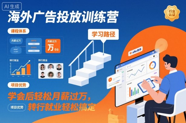 aa1216d8937e96d33d0c571e9fbcd750.jpeg 海外广告投放训练营,学会后轻松月薪过万,转行就业轻松搞定