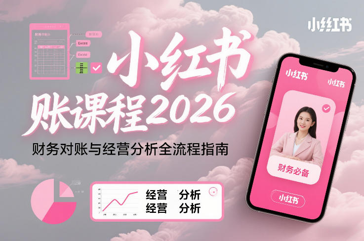 aa1a62a251bdd896609cbcb1ba4ccd31.jpeg 小红书对账课程2026,财务对账与经营分析全流程指南