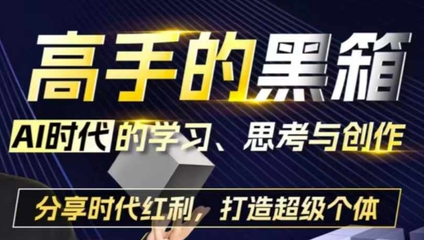 高手的黑箱：AI时代学习、思考与创作-分红时代红利，打造超级个体-鼎铸网