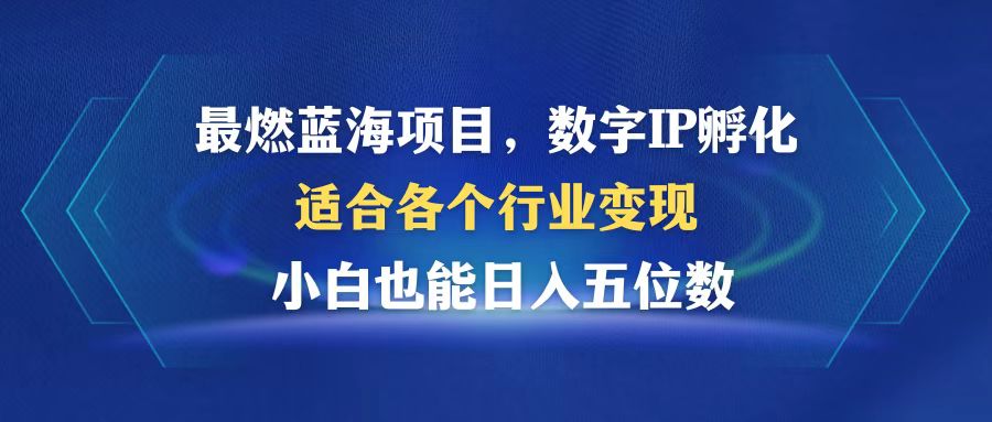最燃蓝海项目  数字IP孵化  适合各个行业变现  小白也能日入5位数-鼎铸网