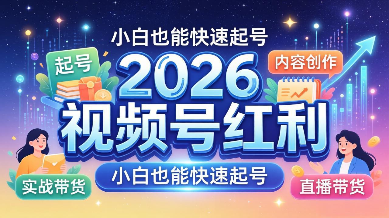 2026视频号红利实战营,大佬亲授起号、内容、直播、IP、投流、私域、矩阵全套落地打法-鼎铸网