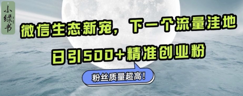 ad76e24c1809bf583140437545d1bd01.jpeg 微信生态新宠小绿书:下一个流量洼地,日引500+精准创业粉,粉丝质量超高