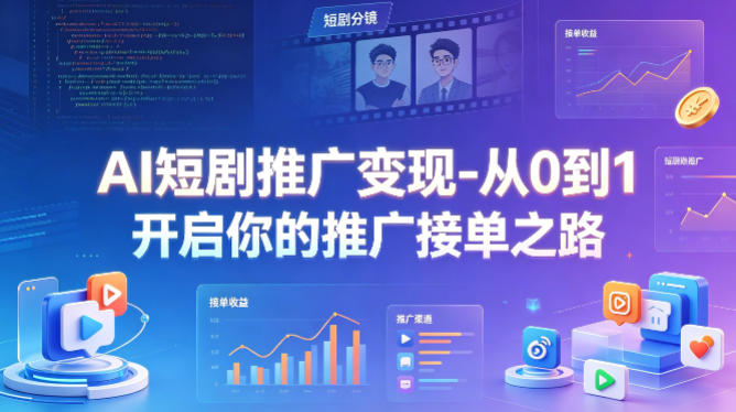 ae118f67809e15a0aab3b85dd2c5d240.jpeg AI短剧推广变现-从0到1开启你的推广接单之路