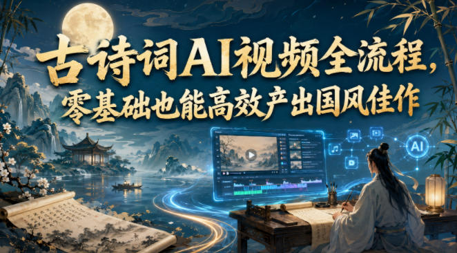 古诗词AI视频全流程，零基础也能高效产出国风佳作-鼎铸网