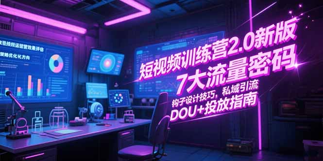 ae8ef4a79c3864b9bdb4afe99ab0bf94.jpeg 短视频训练营2.0新版,7大流量密码/钩子设计技巧/私域引流/DOU+投放指南