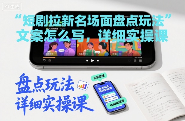 短剧拉新名场面盘点玩法文案怎么写，详细实操课-鼎铸网