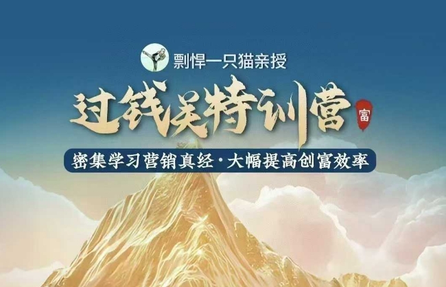 剽悍一只猫-过钱关特训营，学习营销真经 大幅度提高创富效率-鼎铸网