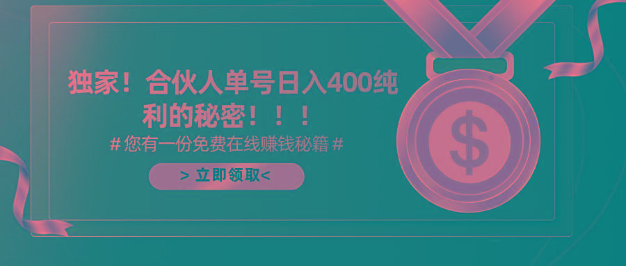 (10028期)合伙人广告撸金最新玩法，每天单号400纯利-鼎铸网