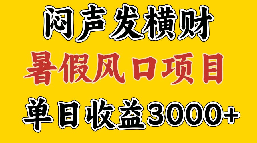 30天赚了7.5W 暑假风口项目，比较好学，2天左右上手-鼎铸网