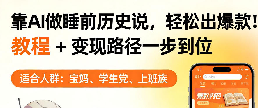 afe921cc20b9fd790b946c4ddb5bd5f8.jpeg 靠AI做睡前历史解说,轻松出爆款!教程+变现路径一步到位,单个视频收益1K+【揭秘】