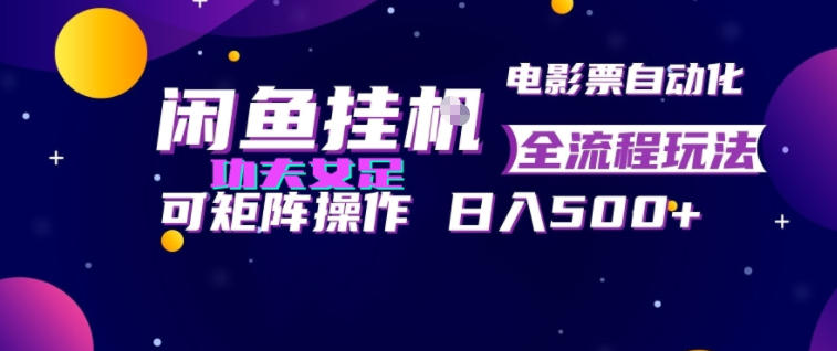 b04e8b41fa17c52e0eedd4419fb94a6a.jpeg 闲鱼挂G卖电影票自动全流程玩法,可矩阵操作,轻松日入500+【揭秘】