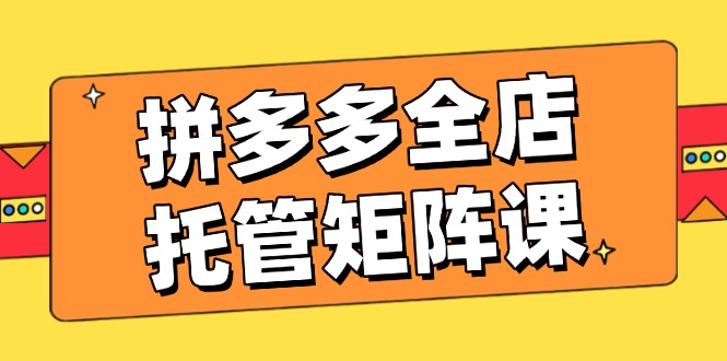 b0e70ad905d112434261bf8e1164d86e.jpeg 拼多多全店托管矩阵课,盈利动销玩法,高效计划设置,提升店铺效益