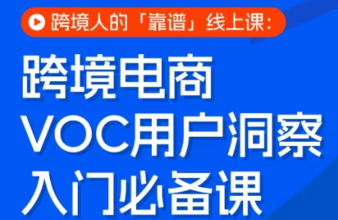 跨境电商VOC用户洞察入门必备课-鼎铸网
